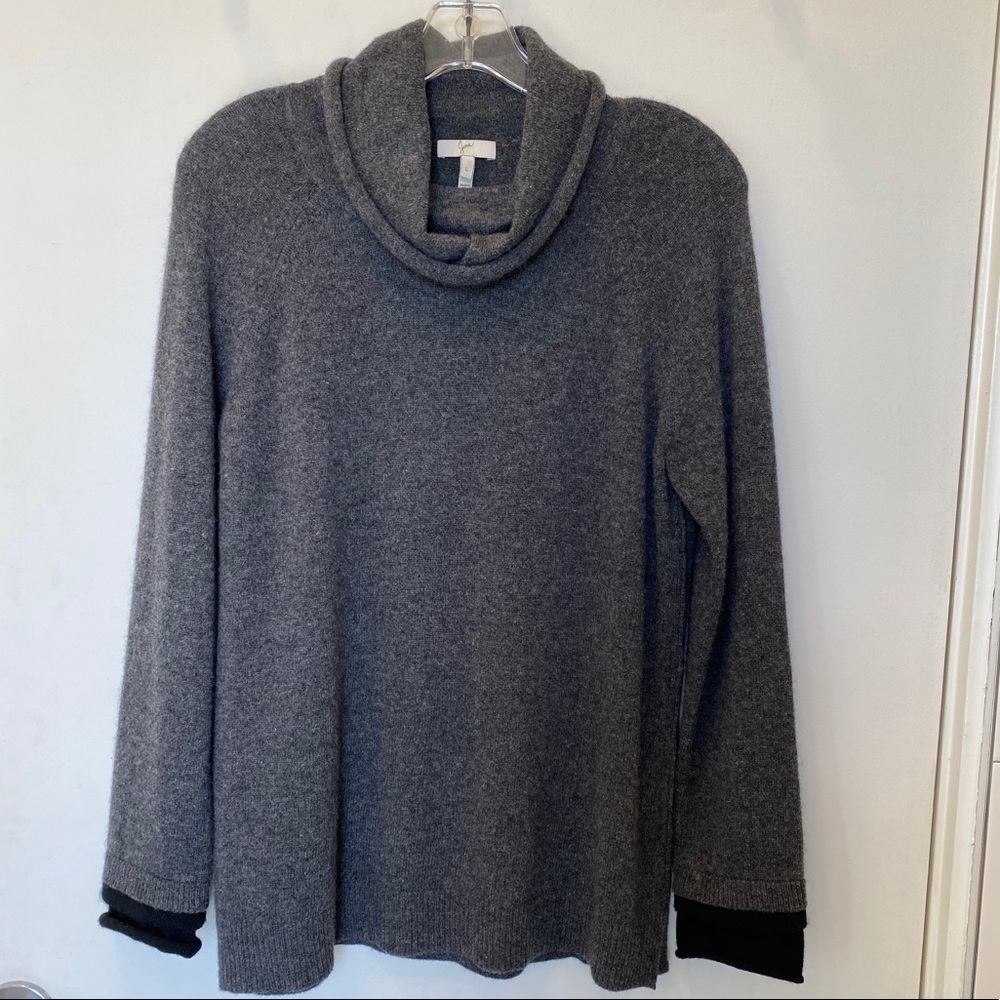 Joie Gray Cowl Neck Cashmere Sweater EUC